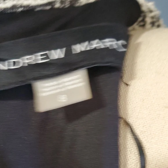 Andrew Marc Black and White Sleeveless Midi Dress - Picture 8 of 17